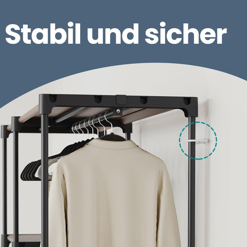 Rootz Black Drawer Organizer - Storage System - Space Saver - Non-Woven Fabric - 43cm x 124cm x 182cm