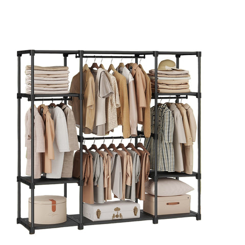 Rootz Steel Wardrobe - Clothes Organizer - Storage Unit - Durable with High Load Capacity - 43 x 151 x 166 cm
