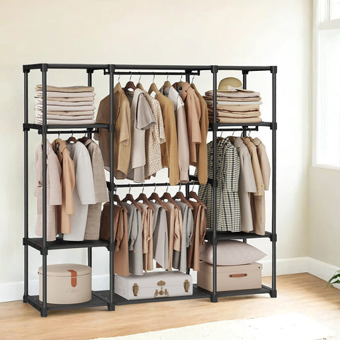Rootz Steel Wardrobe - Clothes Organizer - Storage Unit - Durable with High Load Capacity - 43 x 151 x 166 cm
