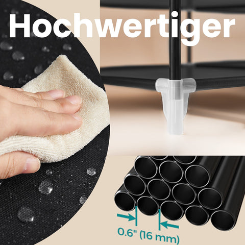 Rootz Fabric Cabinet Wardrobe - Storage Organizer - Clothes Storage - Space-Saving Design - 45 x 170 x 167 cm