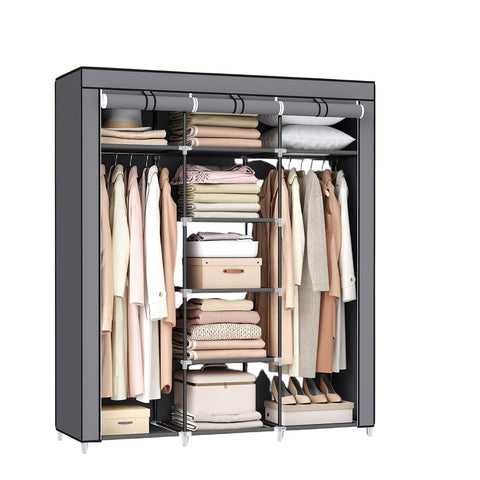 Rootz Folding Cabinet - Portable Wardrobe - Textile Closet - Dust-Free Storage - 150cm x 175cm x 45cm