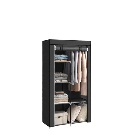Rootz Fabric Wardrobe - Clothes Organizer - Storage Solution - Space-Saving Design - 88cm x 45cm x 170cm