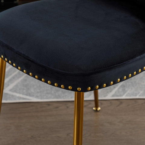 Rootz Set of Two Velvet Chairs - Upholstered Dining Chair - Elegant Accent Chairs - Ergonomic Comfort - 43.9cm x 62cm x 87.5cm