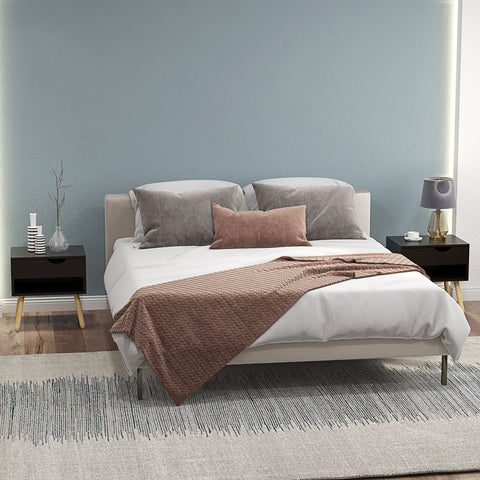 Rootz 2 Piece Set Bedside Tables - Nightstands - Side Tables - Scandinavian Design - 50cm x 39cm x 51cm