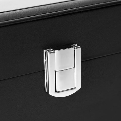 Rootz Watch Box - Horlogeorganisator - Horlogeopslag - Fluwelen voering - Glazen deksel - Perfect cadeau-idee - 30 cm x 11,2 cm x 8 cm