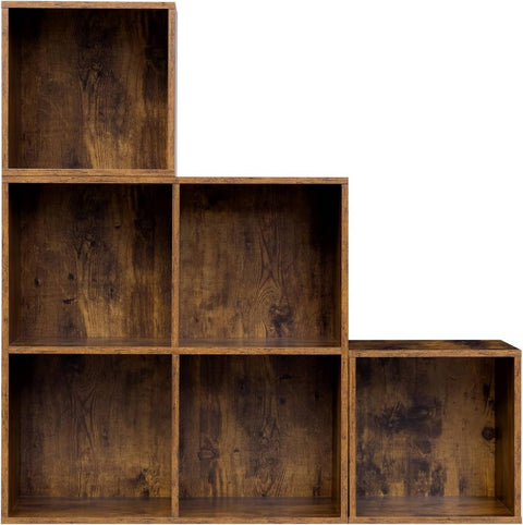 Rootz Bookshelf 6-Cube Storage - Book Organizer - Display Shelving - Water-Repellent Finish - 90cm x 90cm x 30cm - Versatile & Durable