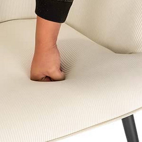 Rootz Relax Chair Set - Wing Lounge Chair - TV Chair - Corduroy Upholstered - Metal Frame - Footstool - Stylish Design - 99 cm x 44 cm x 60 cm