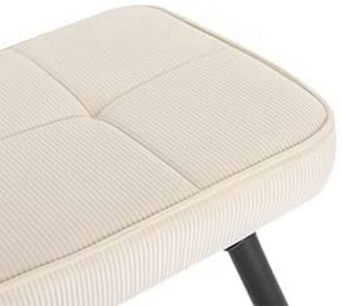 Rootz Relax Chair Set - Wing Lounge Chair - TV Chair - Corduroy Upholstered - Metal Frame - Footstool - Stylish Design - 99 cm x 44 cm x 60 cm