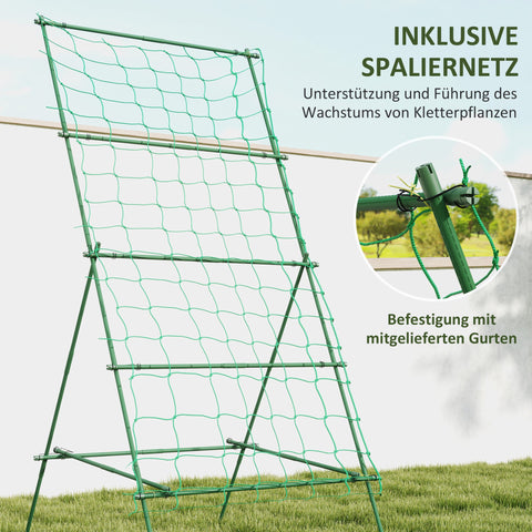 Rootz Garden Rose Trellis - Climbing Plant Support - Rustproof Tanning Aid - Weatherproof Steel - 101cm x 133cm x 227cm
