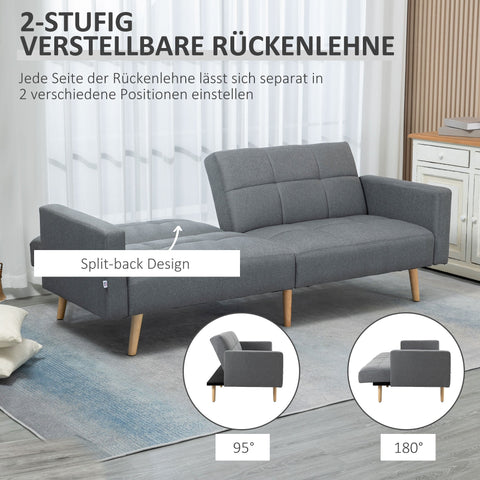 Rootz 2 in 1 Sofa Bed - Couch - Sleeper Sofa - Maximum Comfort - 205 x 104 cm x 60 cm