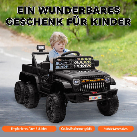 Rootz 12V Electric Kids Car with Trailer - Ride-On Toy - Children's Electric Vehicle - 4 Motors & Safe Remote Control - 122cm x 62.5cm x 65cm