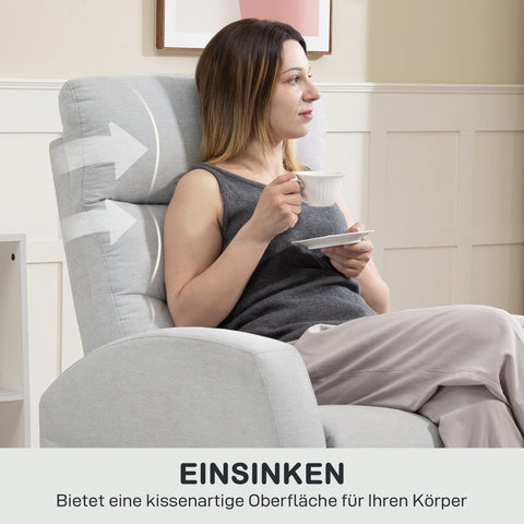 Rootz Adjustable Relaxation Armchair - Modern Upholstered Chair - Recliner with Footrest - Comfortable Seating - 76cm x 93cm x 103cm