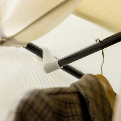 Rootz Fabric Cabinet Storage Solution - Wardrobe Closet - Clothes Organizer - Dust Protection - 125cm x 43cm x 162.5cm