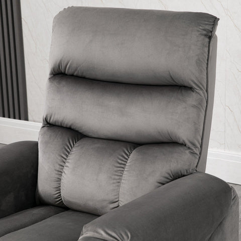 Rootz Electrical Massage Armchair - Adjustable Recliner - Velvet Seat - 8-Point Massage - 79cm x 97cm x 103cm