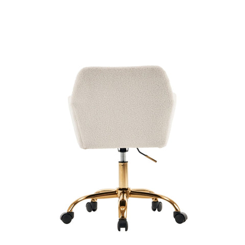 Rootz Swivel Leisure Chair - Enhanced Comfort Chair - Faux Fur Seat - Durable & Adjustable - 55.8cm x 55.1cm x 83.8cm