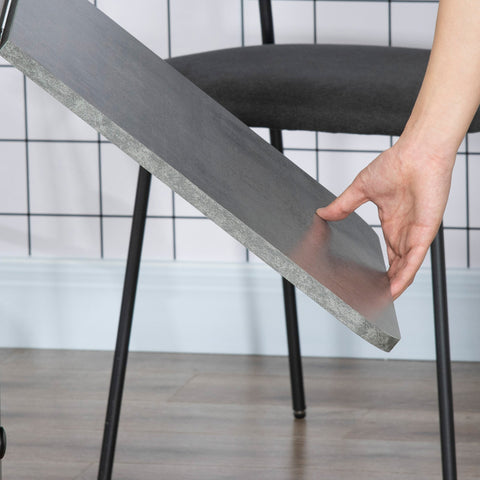 Rootz Folding Kitchen Table - Collapsible Dining Table - Space-Saving Table - 2 Folding Tops, 2 Drawers, Cupboard - 120x60x76.5 cm - Grey