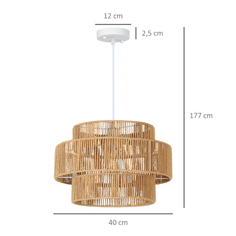 Rootz Hanging Lamp - Boho-Chic Pendant Light - Industrial Light - Enhances Atmosphere - 40cm x 40cm x 177cm
