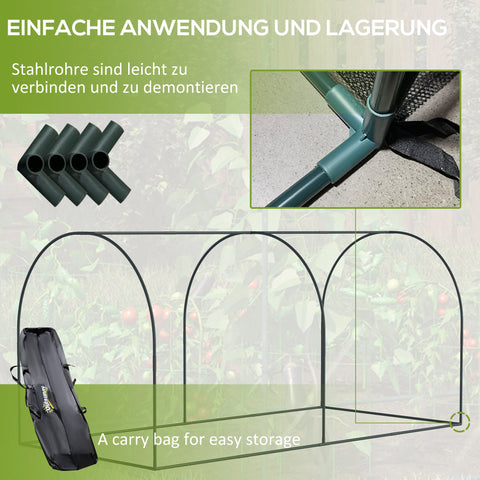 Rootz Garden Netting Plant Protection Tent - Pest Net - Insect Protection - Windproof - 249 x 120 x 120 cm