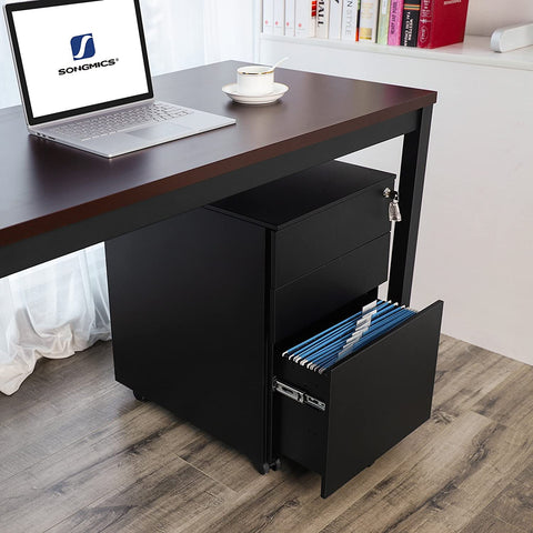 Rootz Filing Cabinet - Office Organizer - File Storage - Steel Construction - 52cm x 39cm x 60cm