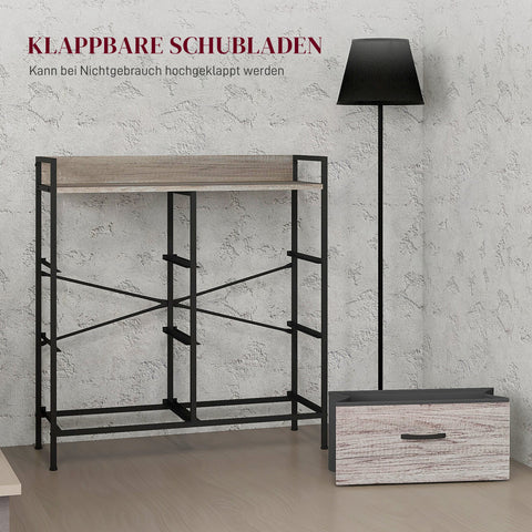 Rootz Fabric Dressers - Storage Chests - Clothes Organizers - Steel Frame Stability - 79 x 29 x 85cm, Grey