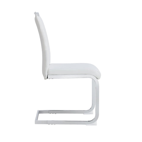 Rootz Dining Chairs Set - Modern Seating - Faux Leather - Comfort Support - 42L x 45W x 95H cm - Water-Repellent Finish