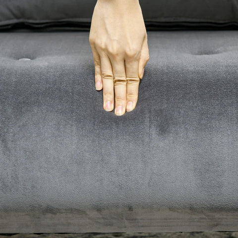 Rootz 2-in-1 Fauteuil - Ontspanningsstoel - Slaapstoel - Slaapbank - Logeerbed - Rubberhout - Grijs - 72 cm x 78 cm x 79 cm