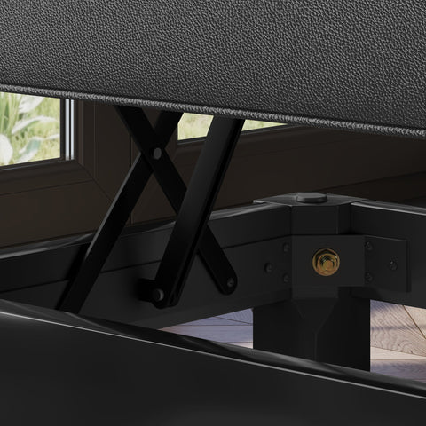 Rootz Piano Bench - Piano Stool - Music Seating - Adjustable Storage - Waterproof Synthetic Leather - 105cm x 37cm x 48-58cm