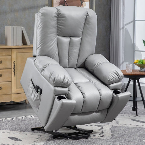 Rootz TV Chair with Stand-Up Aid - Recliner Chair - Lift Chair - Ultimate Comfort - Adjustable Recline - 8-Point Massage - 96cm x 94cm x 106cm