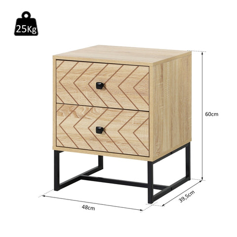 Rootz Bedside Table - Nightstand - Night Dresser - Vertical Design - Ample Storage - Durable Construction - 48cm x 39.5cm x 60cm