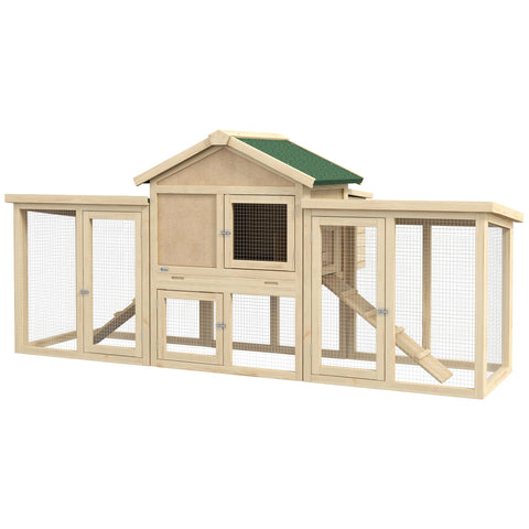 Rootz Chicken Coop – Poultry House – Hen Habitat – Secure & Ventilated – 204cm x 85cm x 93cm