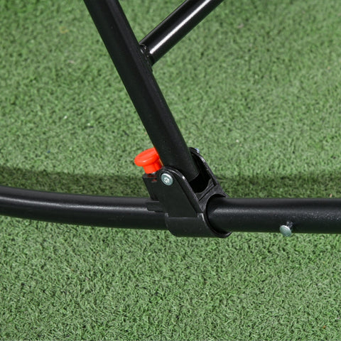 Rootz Outdoor Weatherproof Folding Rocking Chair - Portable Rocker - Camping Rocking Chair - Breathable Textline Fabric - Supports Up to 120kg - 95cm x 64cm x 106cm - Black