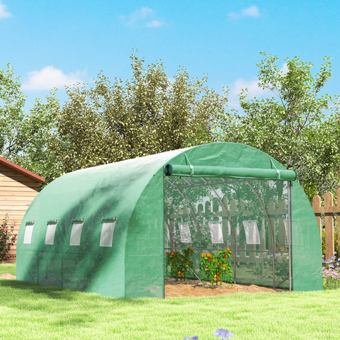 Rootz Walk-In Greenhouse - Poly Tunnel - Plant Tent - Extend Growing Season - 398cm x 298cm x 198cm