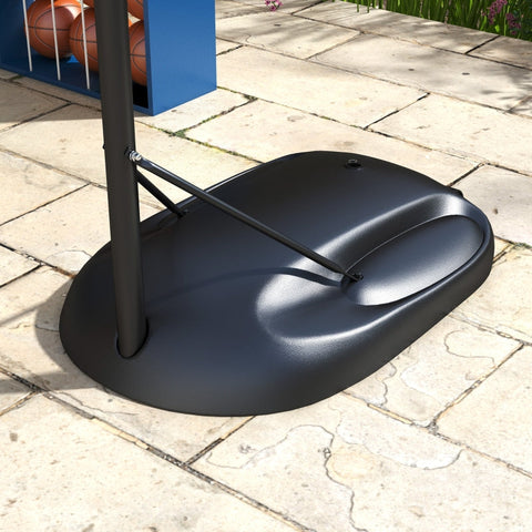 Rootz Basketball Stand - Adjustable Height Hoop - Heavy Duty Steel Frame - Mobile Basketball System - 1.7m to 2.3m Basket Height - 83cm x 2cm x 60cm Back Panel - Black