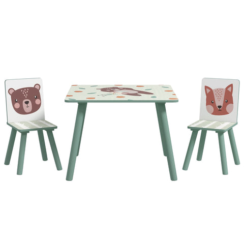 Rootz Kids Table & Chair Set - Children's Furniture - Playroom Seating - Safe Design - Table: 60x60x44cm, Chair: 26.5x26.5x50cm