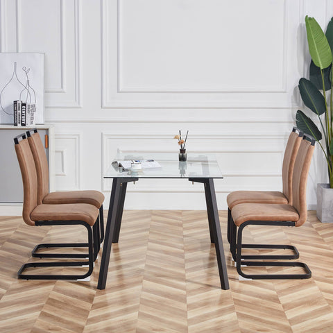 Rootz 4 Modern Dining Chairs Set - Ergonomic Chairs - Minimalist Seating - High Comfort - 43cm x 54cm x 100cm