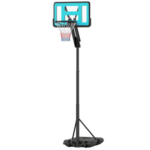 Rootz Basketball Basket - Adjustable Height - Portable Hoop - Steel & Plastic - 146-236 cm - Black