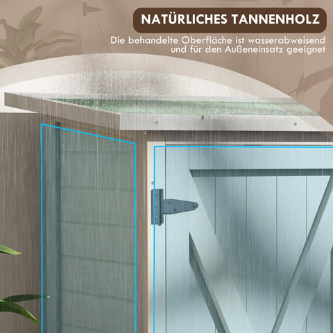 Rootz Garden Cabinet - Tool Shed - Weatherproof Storage - Fir Wood - Asphalt Roof - 110cm x 55cm x 117cm