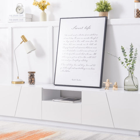 Rootz TV Cabinet - Entertainment Unit - Media Stand - High-Quality MDF - 170L x 37W x 42H cm