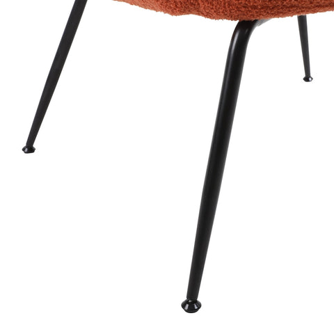 Rootz Teddy Velvet Metal Leg Dressing Chair - Modern Accent Seat - High-Density Foam - 74.1L x 77.9W x 81H cm - Easy Assembly