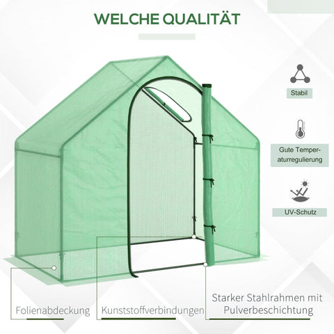 Rootz Foil Greenhouse - Tomato Greenhouse - Cold Frame - Durable Construction - Optimal Growing Space - Enhanced Stability - 180cm x 100cm x 168cm