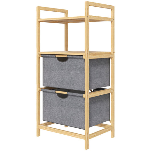 Rootz Bamboo Laundry Rack - Clothes Organizer - Storage Solution - Space Saving - 44W x 34D x 96H cm