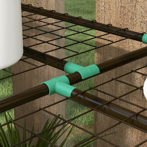 Rootz 3-Tier Mini Greenhouse - Compact Plant Stand - Garden Shelter - Protects Crops - 143L x 46W x 141/151H cm