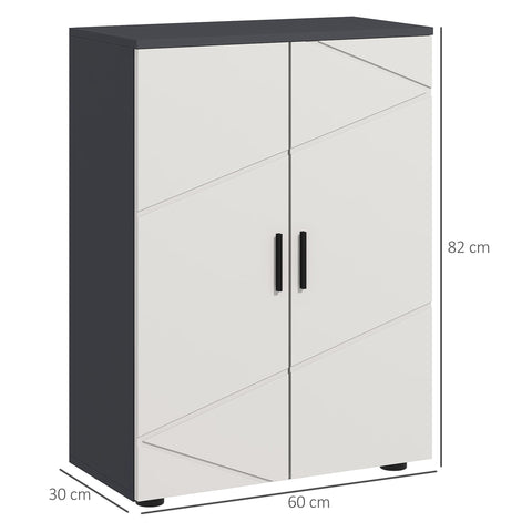 Rootz Bathroom Cabinet - Bathroom Chord - Storage Cupboard - Adjustable Shelves - 25kg Load Capacity - 60cm x 30cm x 82cm - Grey