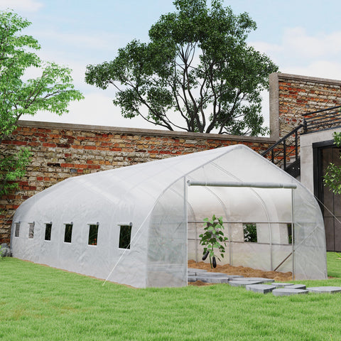Rootz Large Tunnel Greenhouse - Garden Greenhouse - Plant Cultivation Shelter - Year-Round Growth - 800cm x 300cm x 200cm