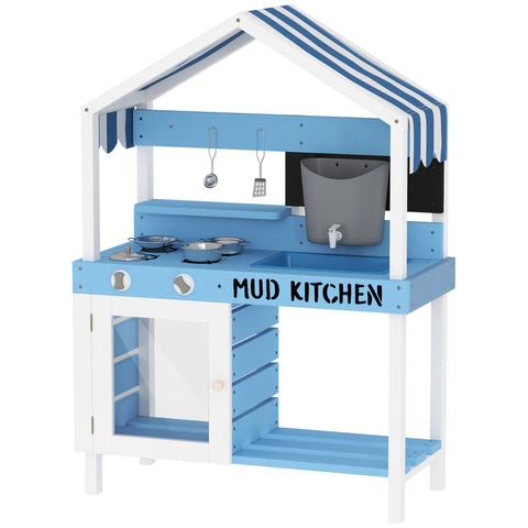 Rootz Outdoor Kids Kitchen Playset - Child's Kitchen - Mud Play Cooking Set - Promotes Creativity - 80cm x 36.5cm x 112cm