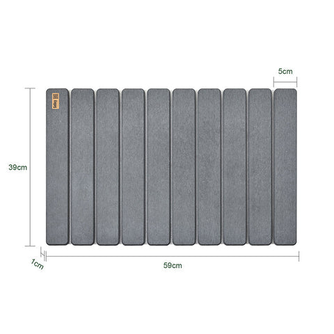 Rootz Bathing Mat - Shower Mat - Non-Slip Absorbent Mat - Fast Water Absorption - 59cm x 39cm x 1cm