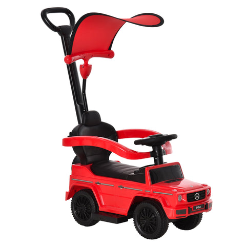 Rootz Children's Vehicle Car - Kids Ride-On Car - Toddler Push Toy - Develops Motor Skills - 85.5cm x 40.5cm x 95cm - Red and Black
