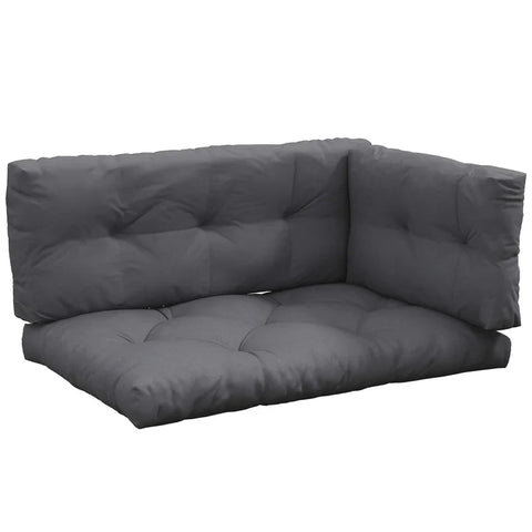 Rootz Garden Seat Cushions - Garden Furniture - Weather Resistant - Button Stitching - Back Cushion - Side Cushion - Polyester - Dark Gray - 120cm x 80cm x 12cm