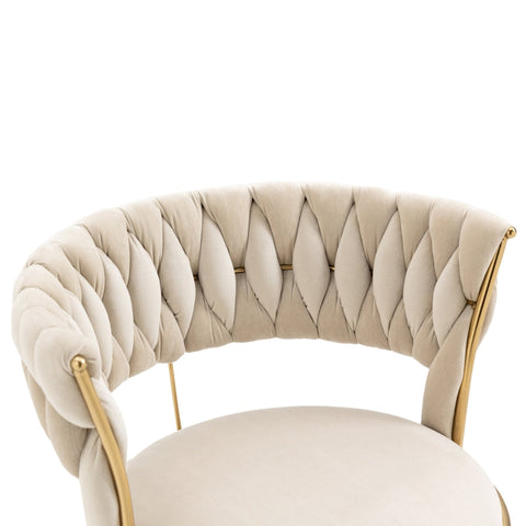 Rootz Velvet Dining Chairs - Elegant Seating - Comfortable Padded Chairs - Exceptional Comfort - 57cm x 55cm x 70cm