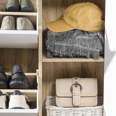 Rootz Shoe Cabinet - Shoe Storage - Chest of Drawers - Modern Design - 80 x 25.5 x 112.5 cm